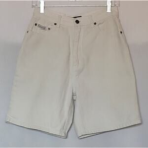 Route 66 White Denim High Rise 5 Pocket Mom Shorts - Women's Size: 9/10